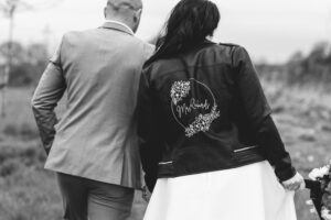 Wedding leather jacket